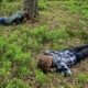 Lapset makaavat metsässä